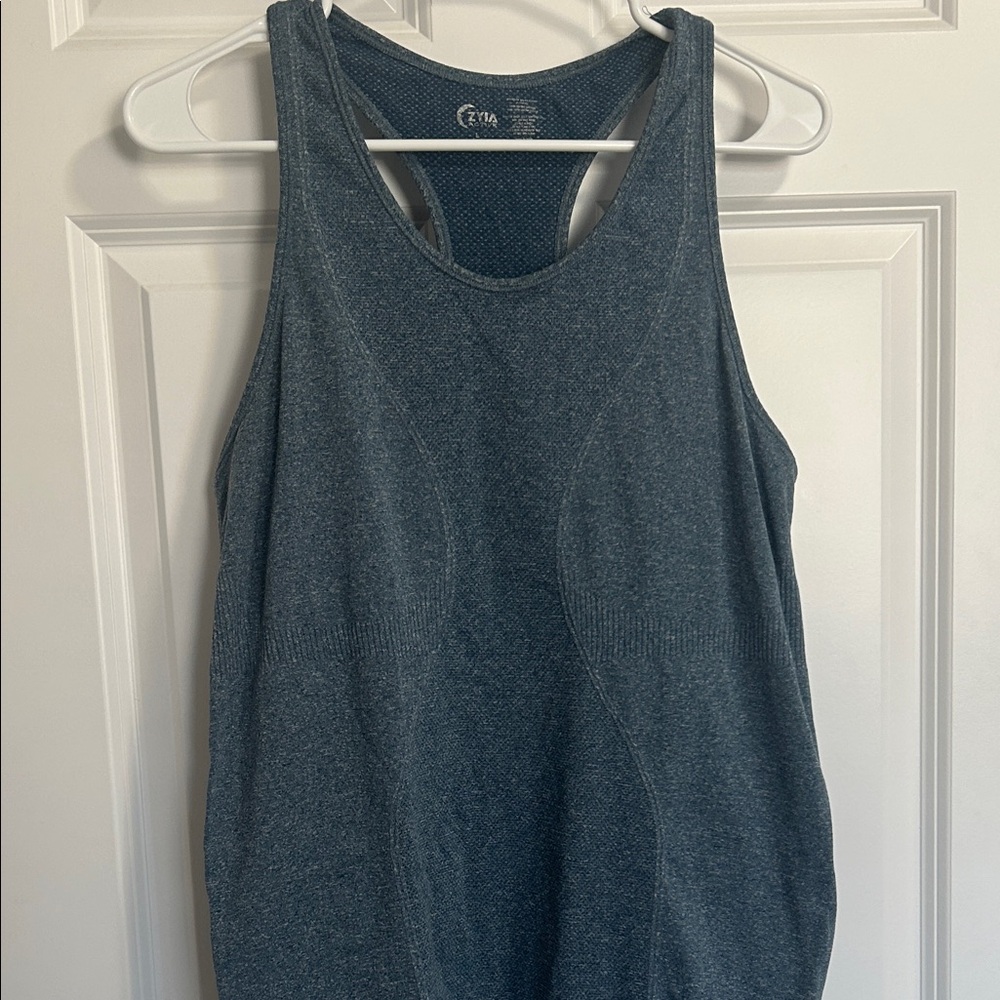 ZYIA Slate Teal Racerback Training Tank sz L